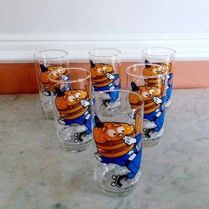 McDonald's Big Mac 1977 Collectible Glasses Set of 6
